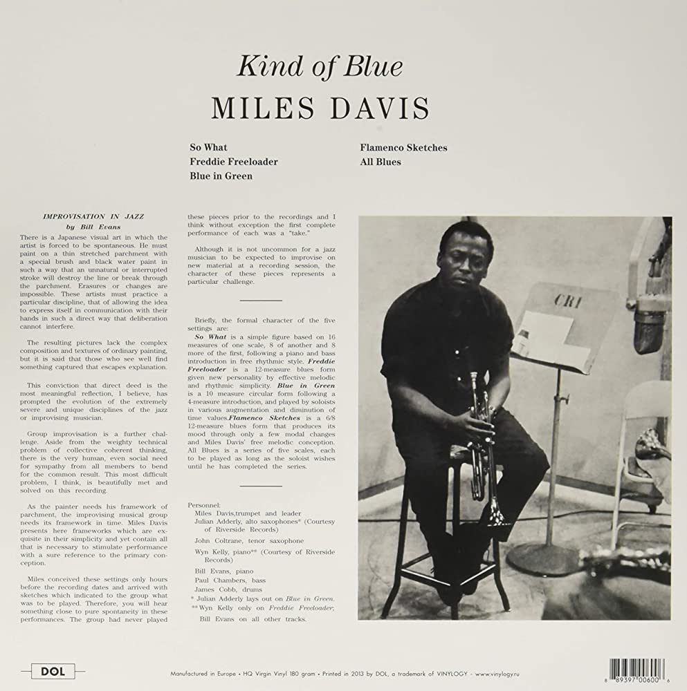 Kind of Blue, Miles Davis (Vinyl)